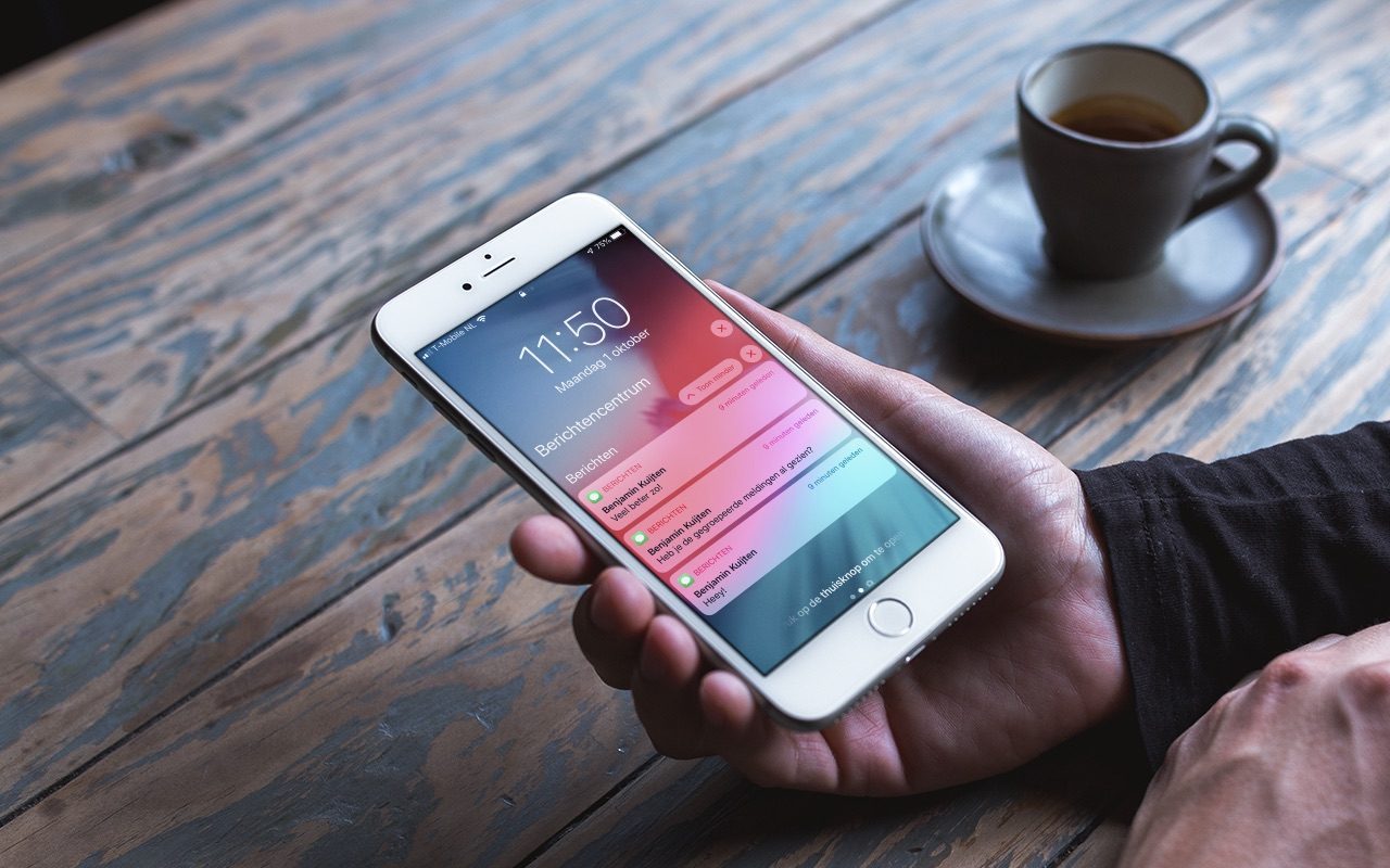 Gegroepeerde meldingen op de iPhone.