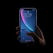 iPhone XR met toegangsscherm en Haptic Touch.