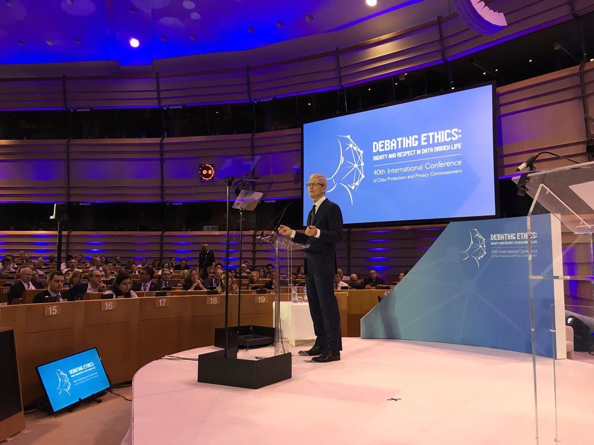 Tim Cook privacy speech Europa