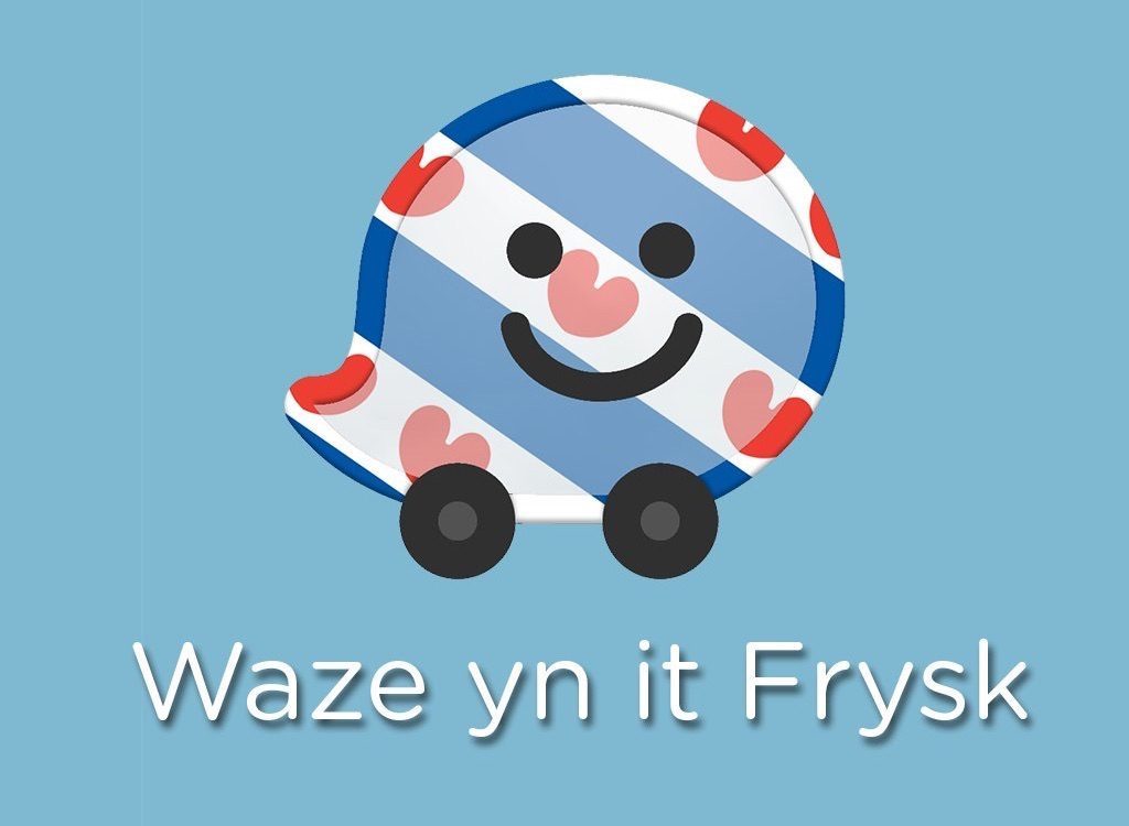 Waze-navigatie in het Fries.