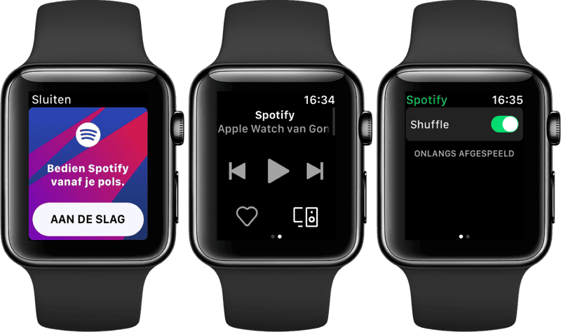 Spotify op Apple Watch.
