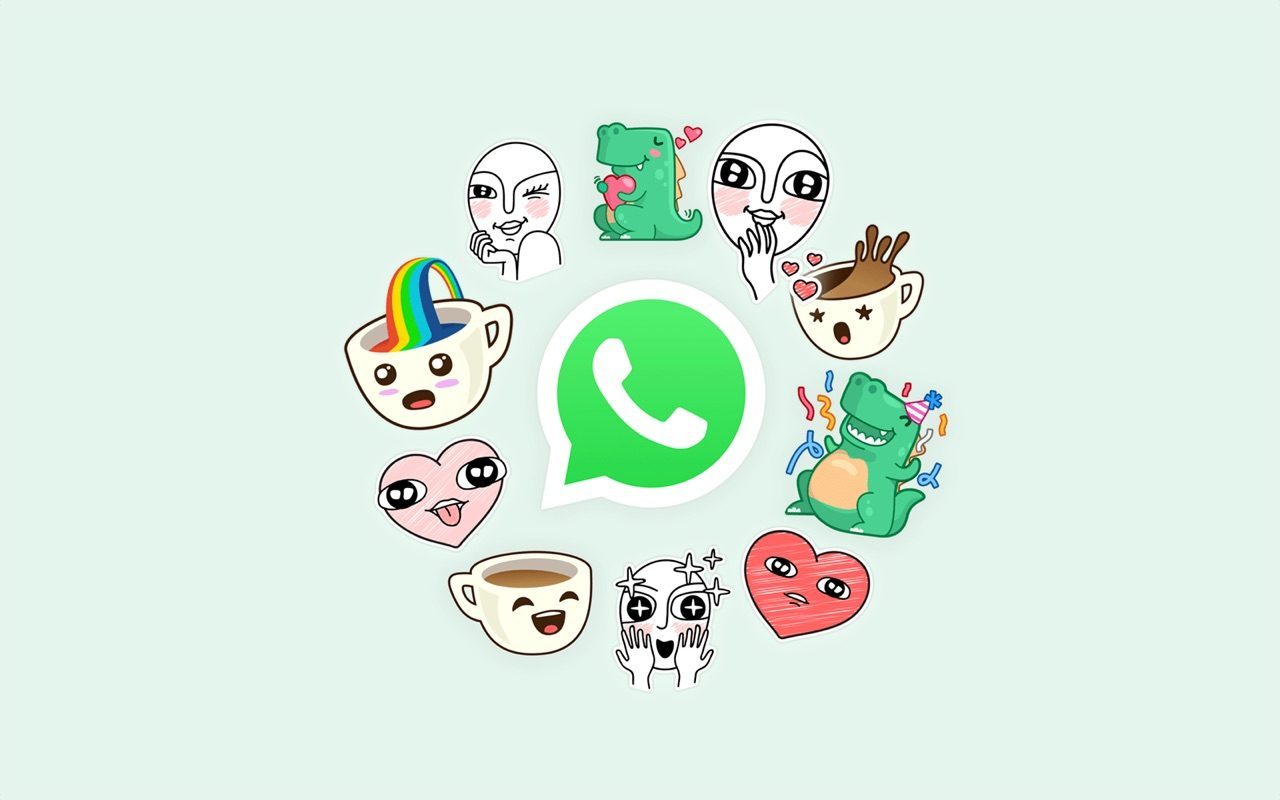 Stickers bij WhatsApp.