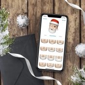 Kerstman Memoji instellen.