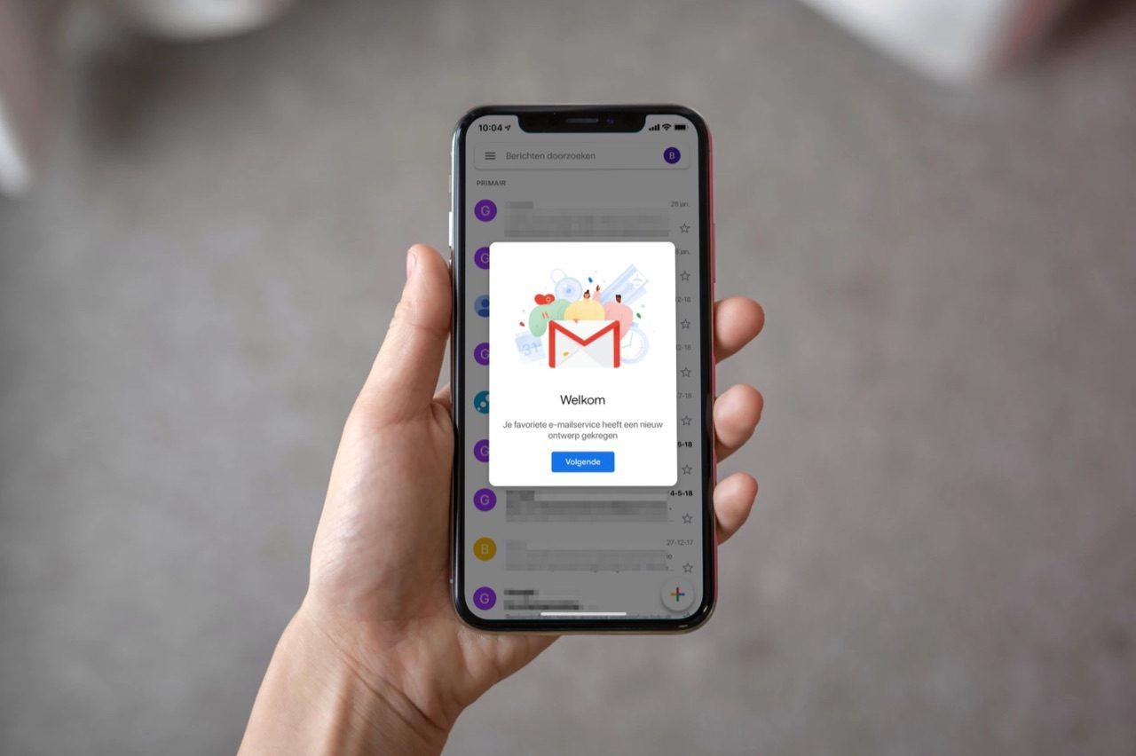 Gmail met nieuw design.