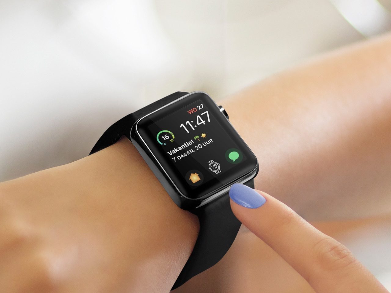 Complicate It op de Apple Watch wijzerplaat.