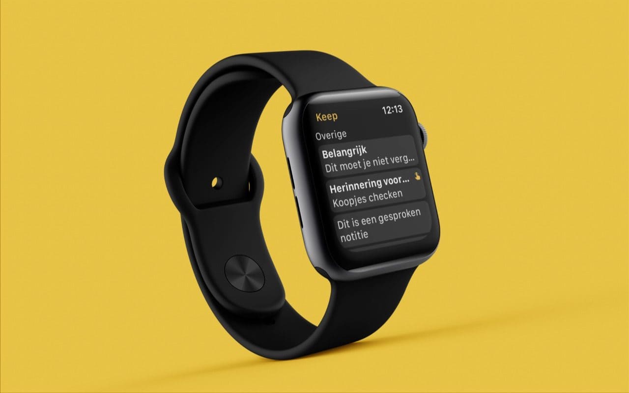 Google Keep op de Apple Watch.