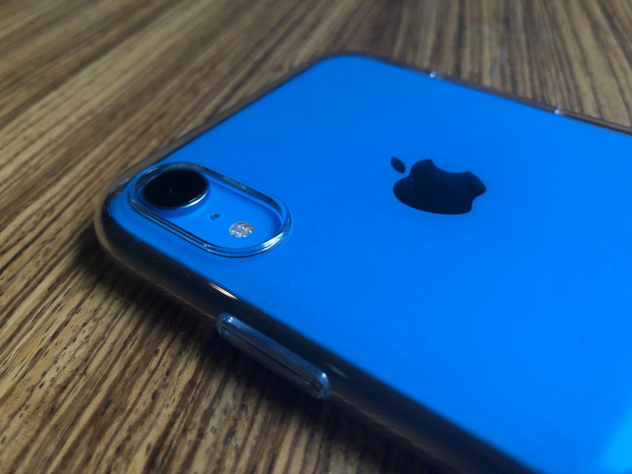 iPhone XR transparant hoesje met camera.