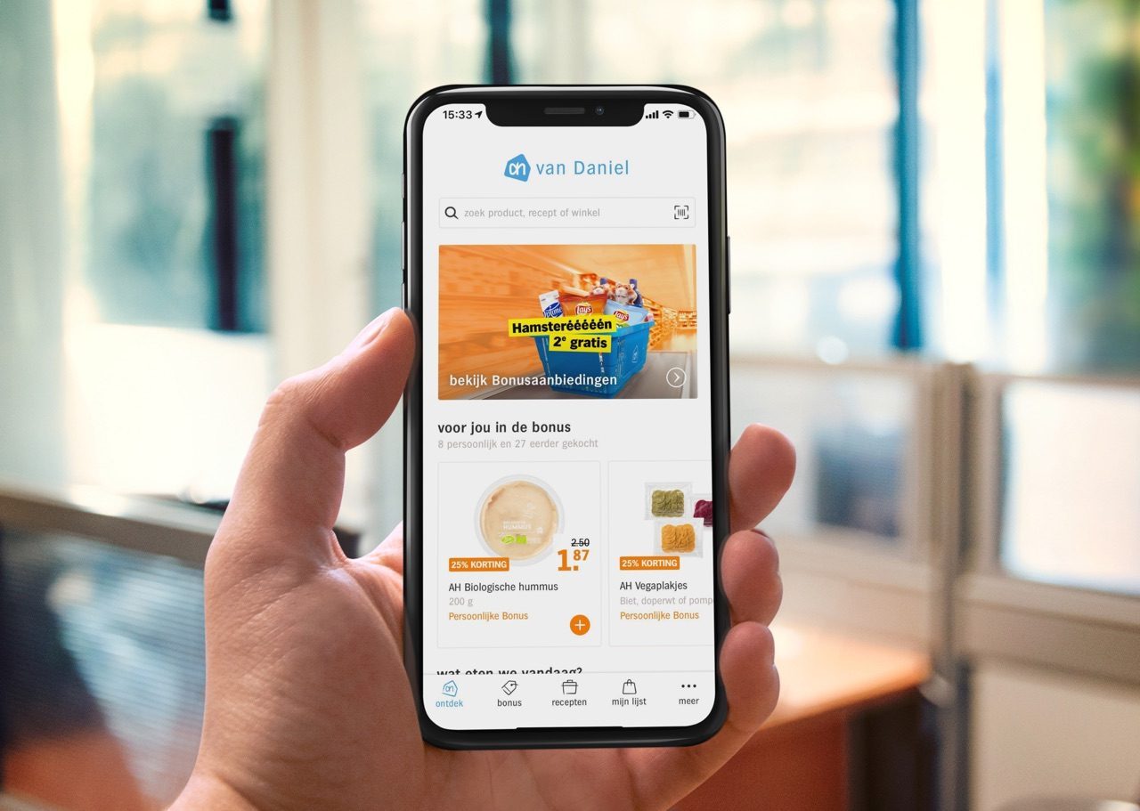 Appie-app met vernieuwd design.