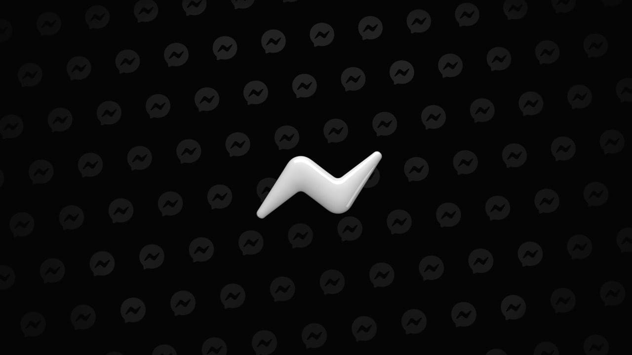 Facebook Messenger dark mode logo.