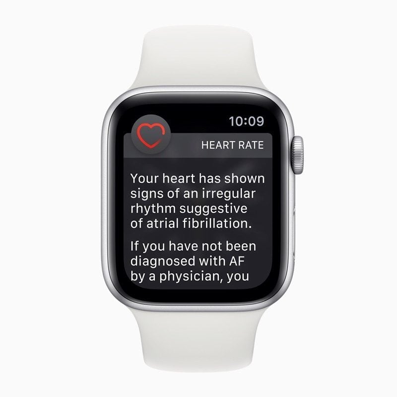 Melding van onregelmatig hartritme op de Apple Watch.