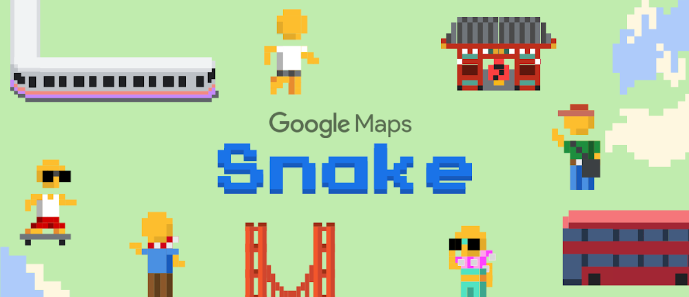 Snake met Google Maps.