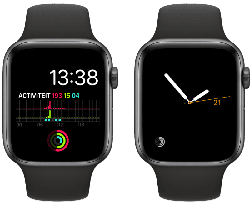 Activiteit-complicatie op Apple Watch.