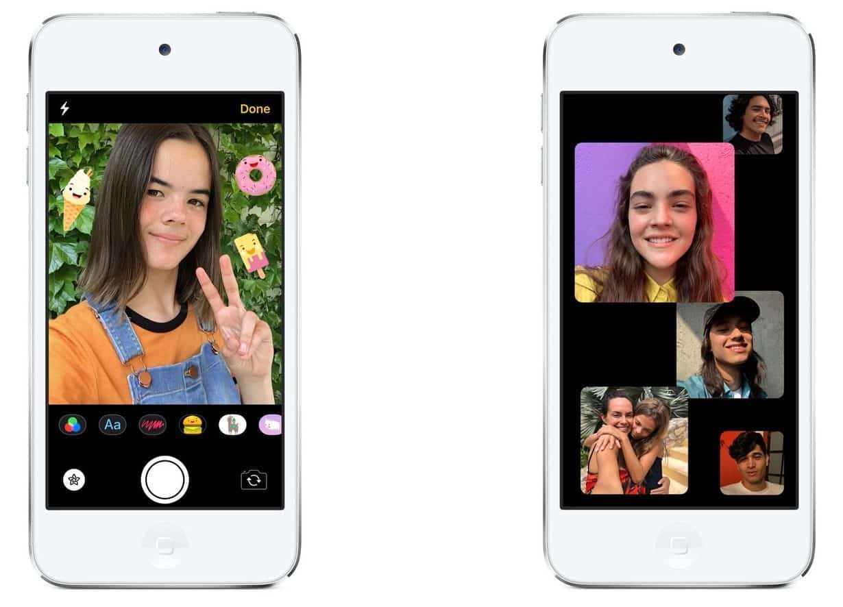 iPod touch 2019 met camera en FaceTime.