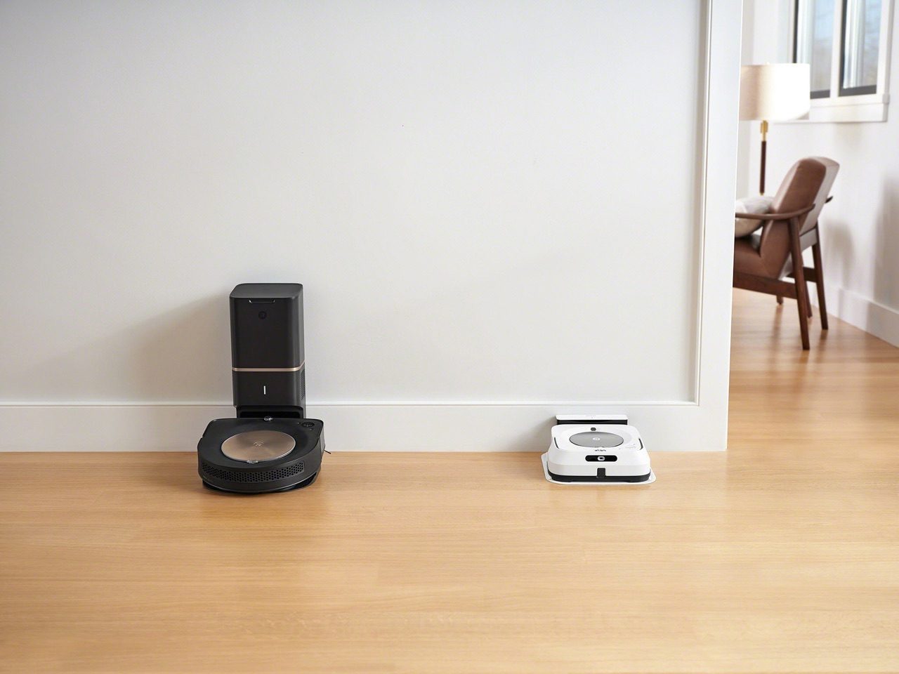 iRobot Roomba S9+ en Braava jet m6 dweilrobot.