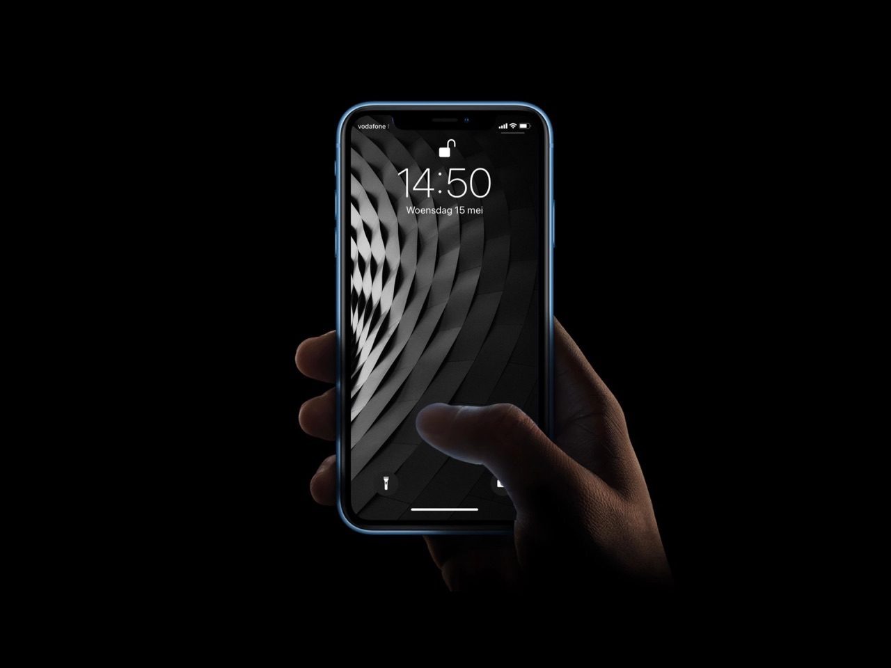 Donkere wallpaper lijkt te bewegen.