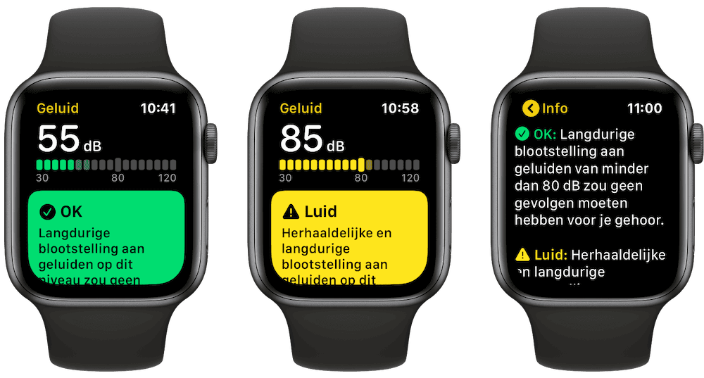 Geluid-app in watchOS 6