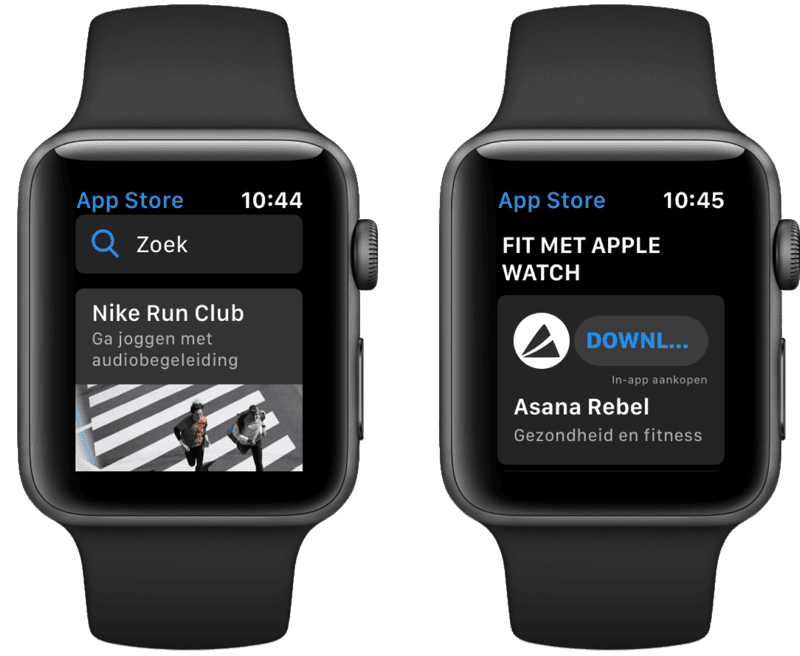 App Store op Apple Watch met overzicht.