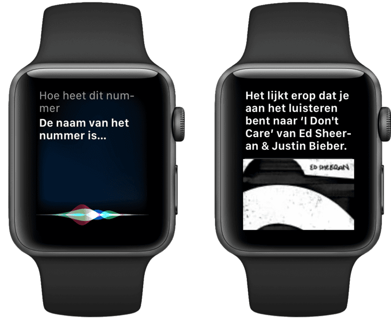 Siri en Shazam op Apple Watch.