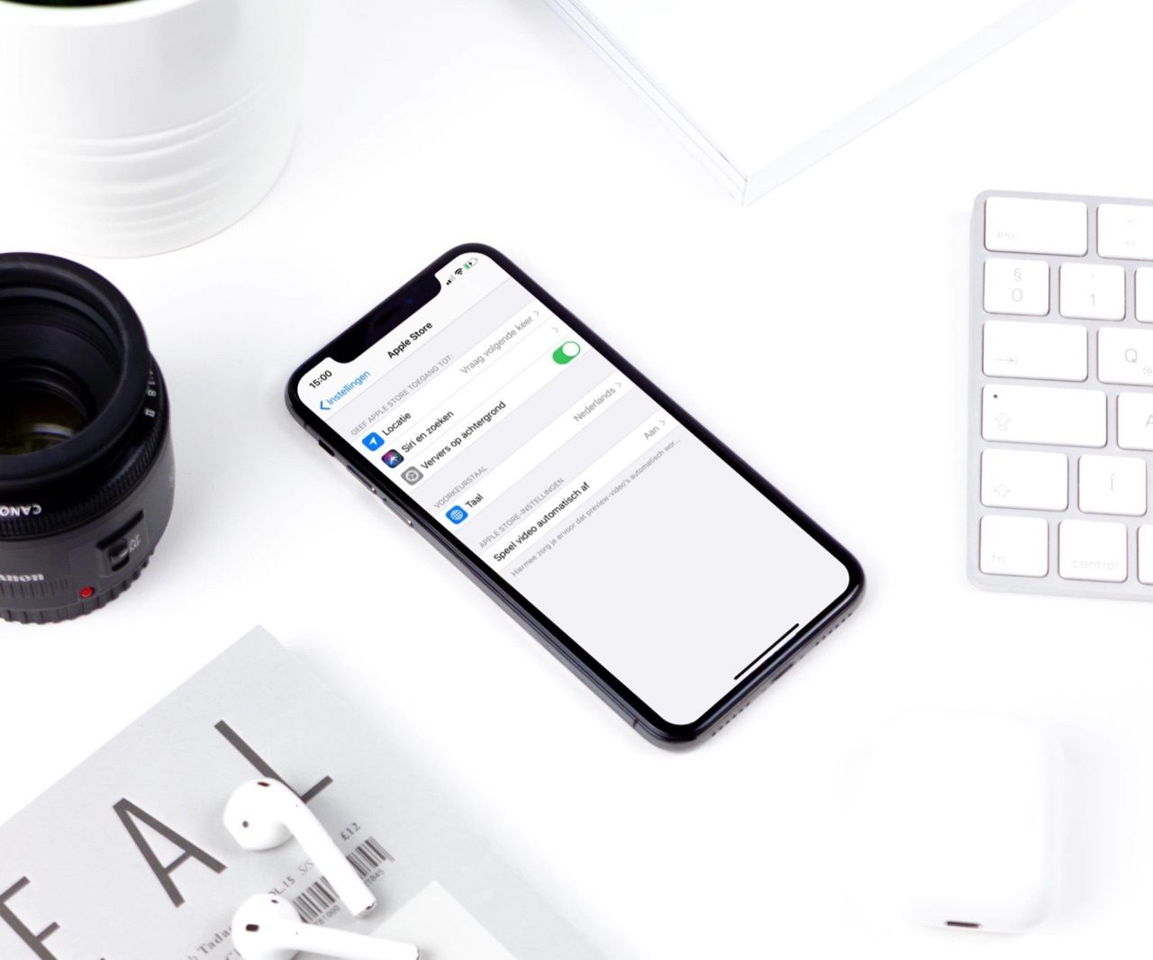 Voorkeurstaal voor app instellen op iPhone.