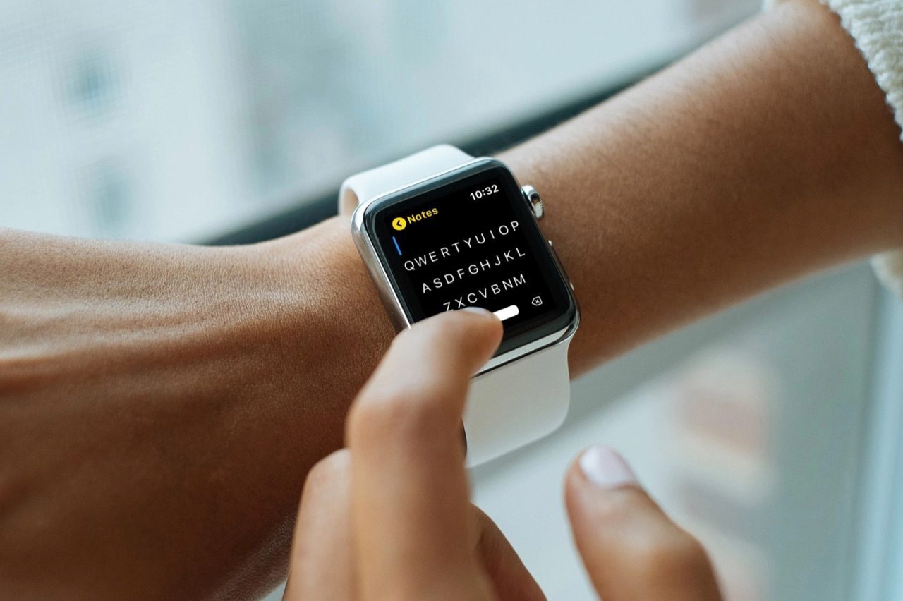 FlickType Notes op Apple Watch.