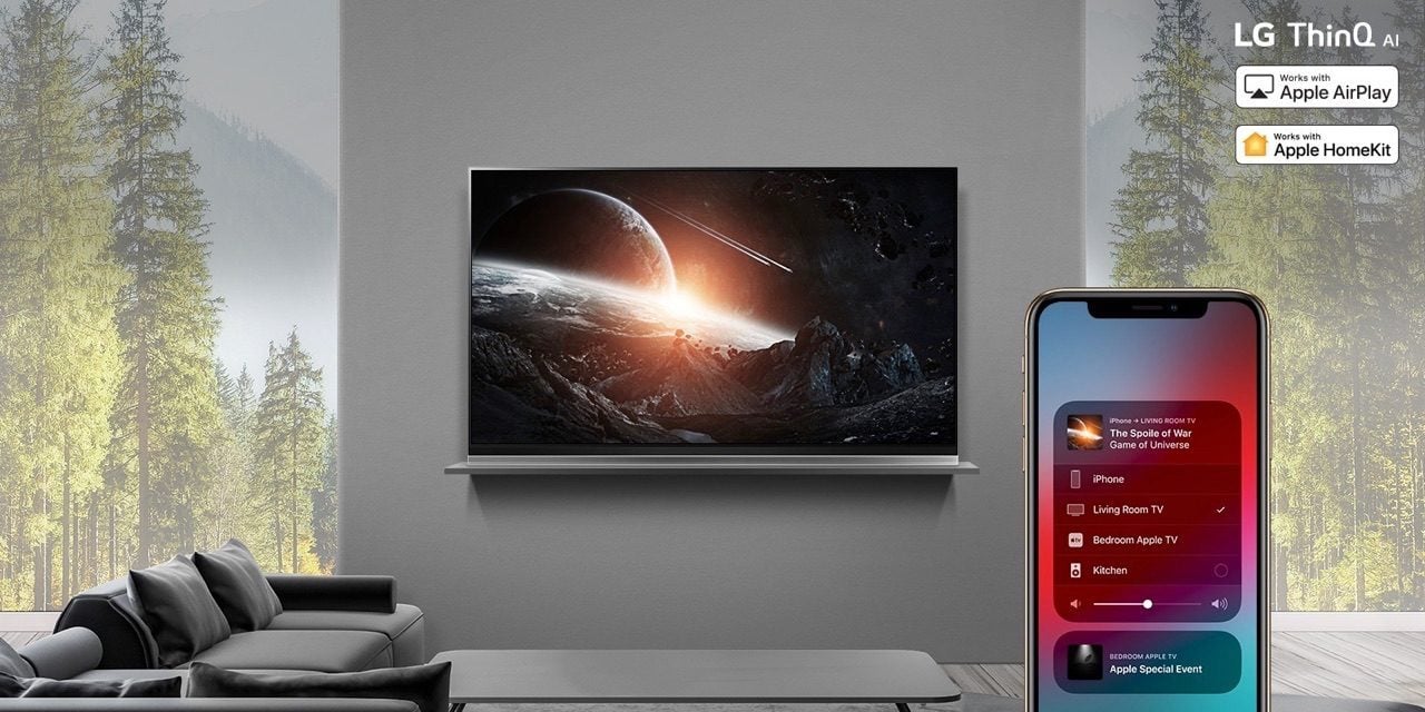 LG televisie met HomeKit en AirPlay 2.