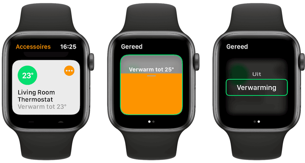Thermostaat met HomeKit vanaf Apple Watch