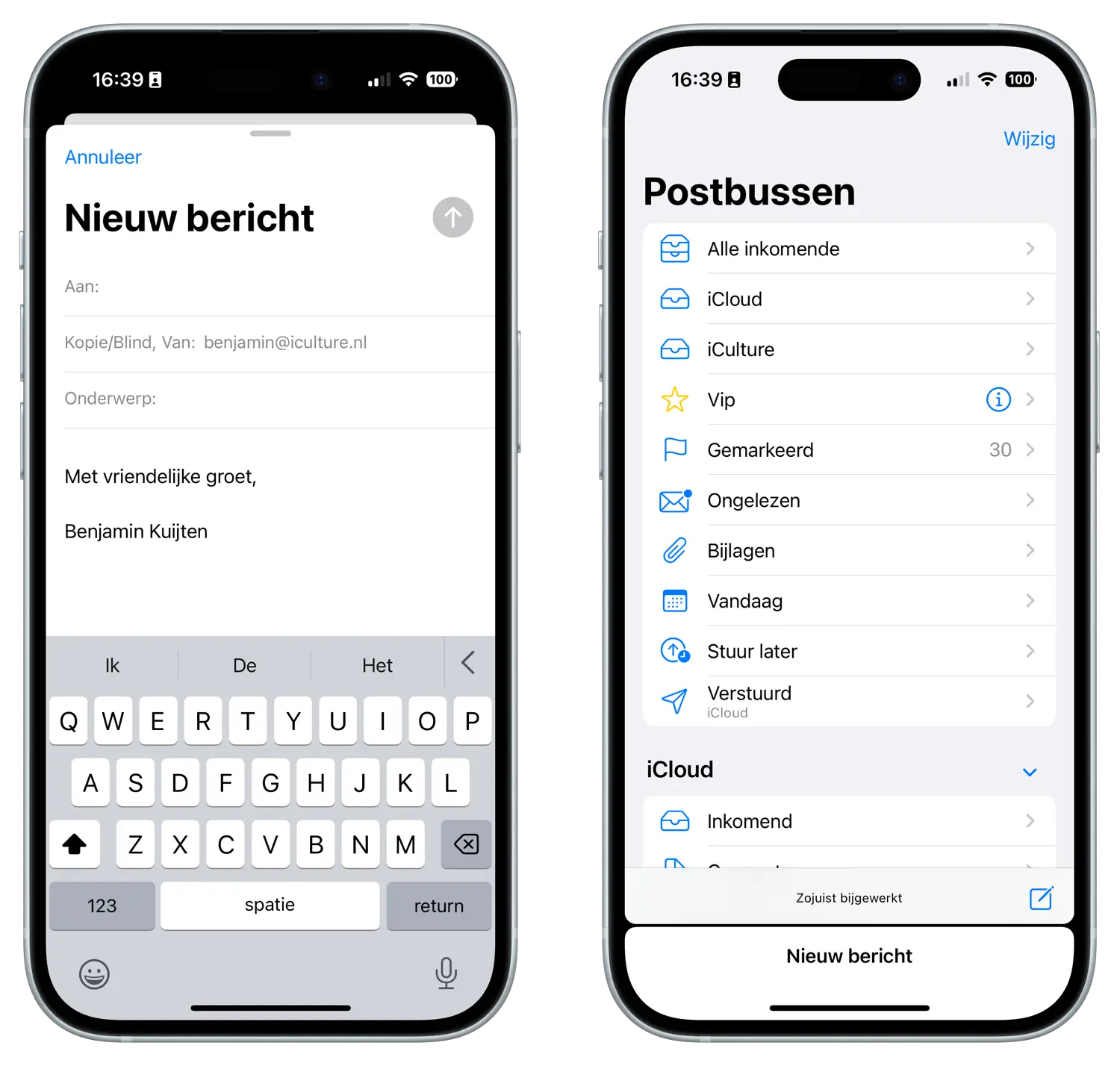 Meerdere e-mails tegelijk schrijven en bewerken op de iPhone