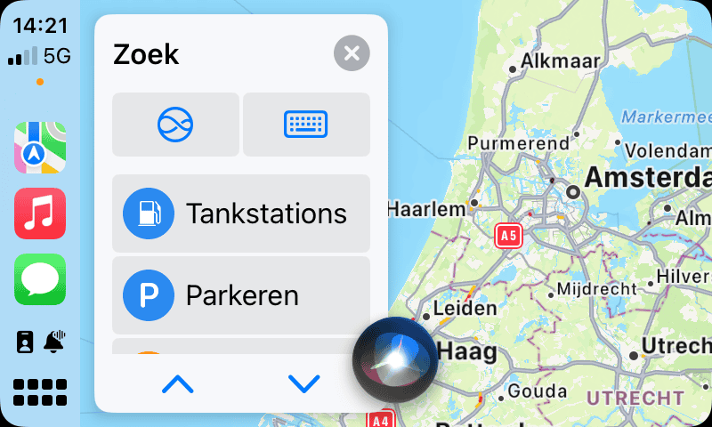 Apple Kaarten in CarPlay: adres opzoeken met Siri