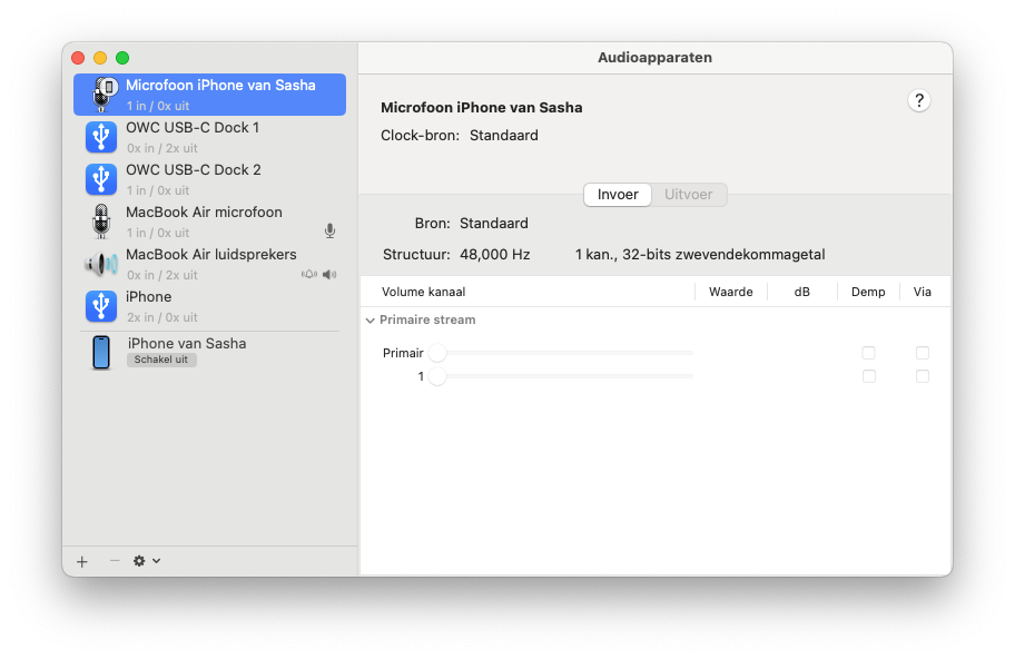 iPhone microfoon gebruiken voor Mac