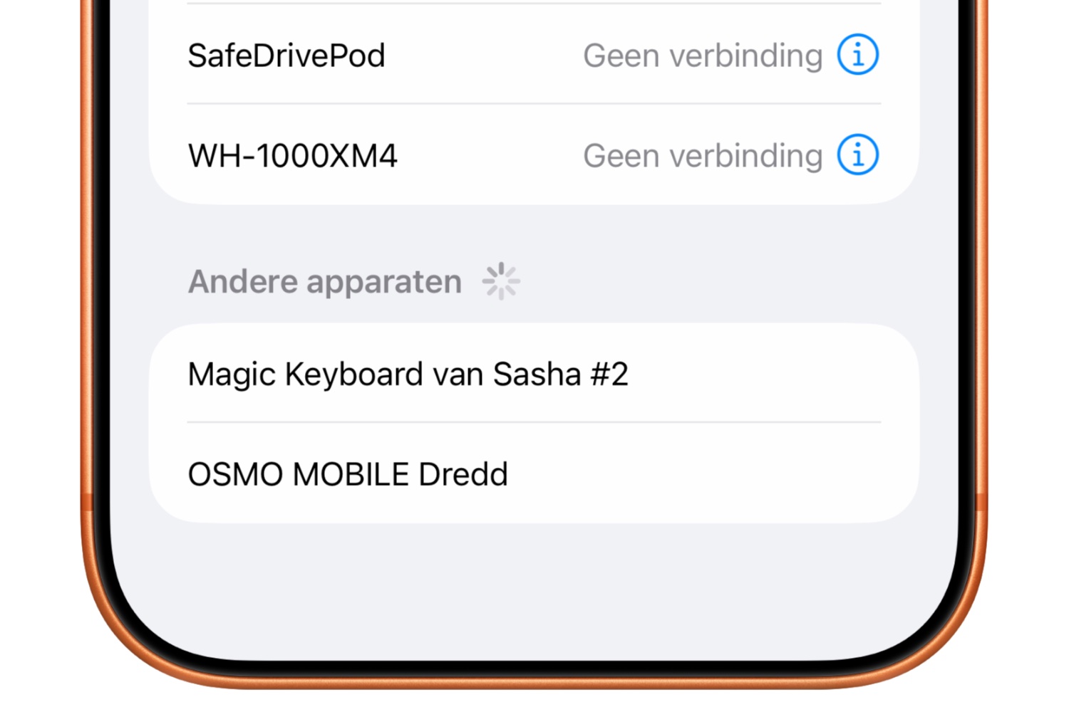 Toetsenbord verbinden iPhone