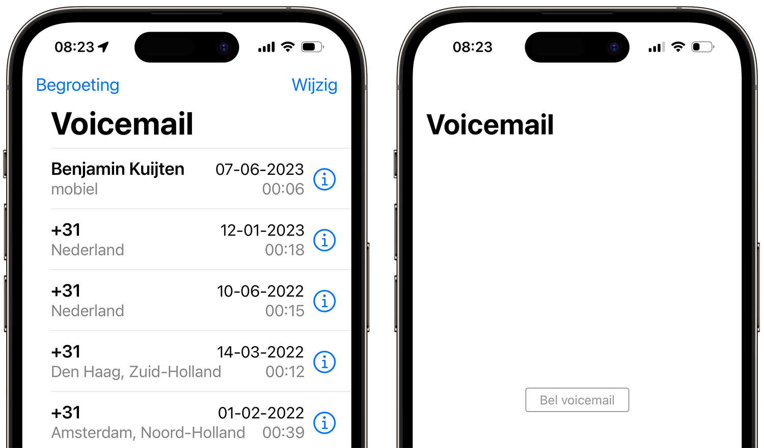 Visual Voicemail op de iPhone