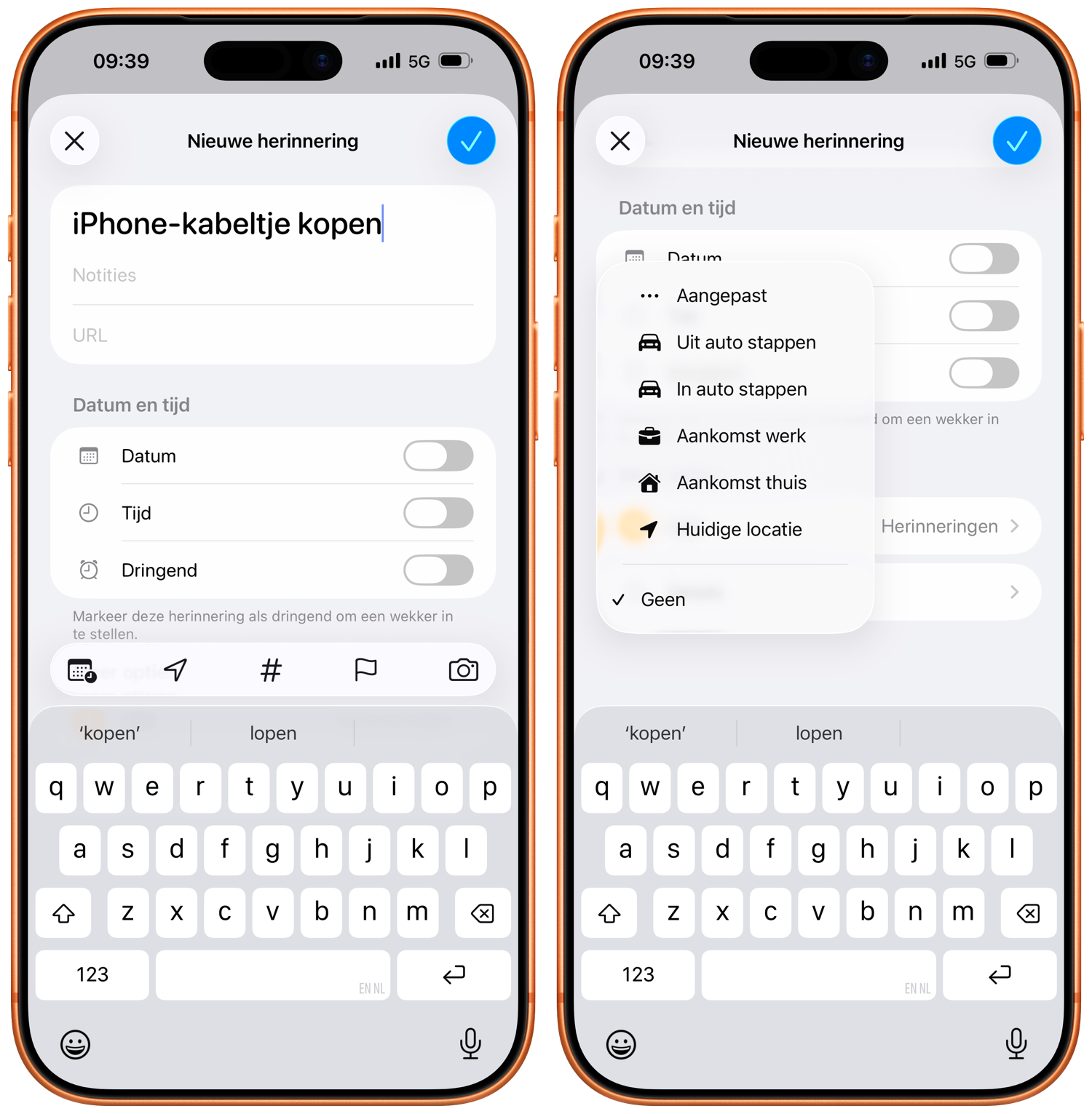 Herinnering instappen auto