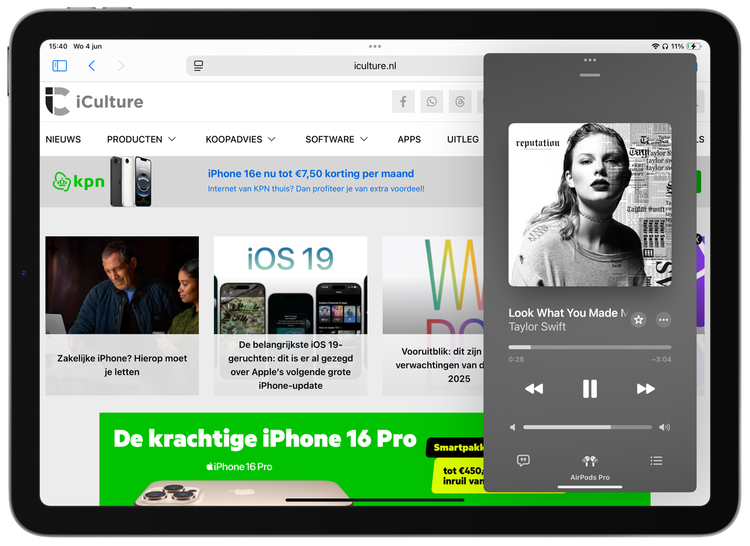 Slide over Safari Muziek