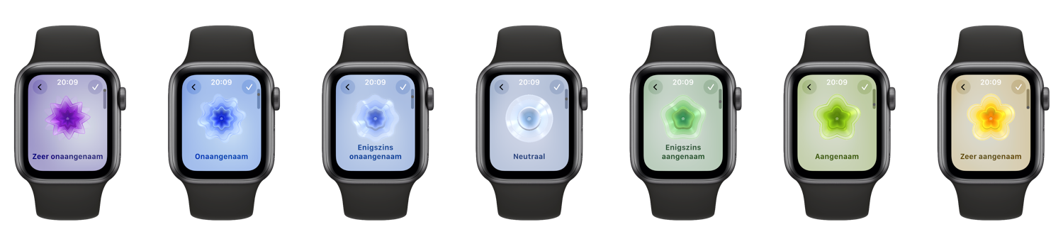 Gevoelens vastleggen in Mindfulness-app op Apple Watch in watchOS 10