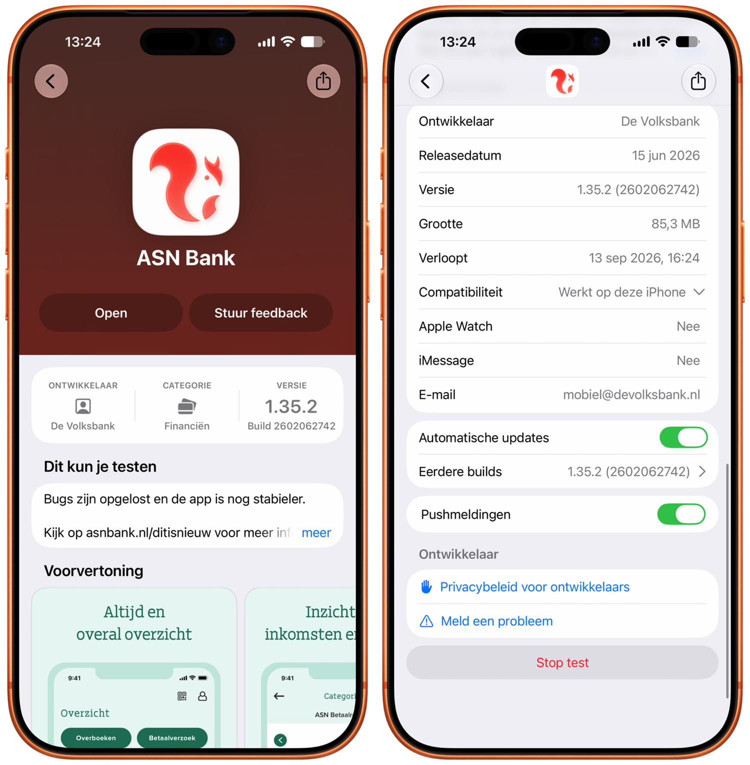 pushmeldingen beta-app