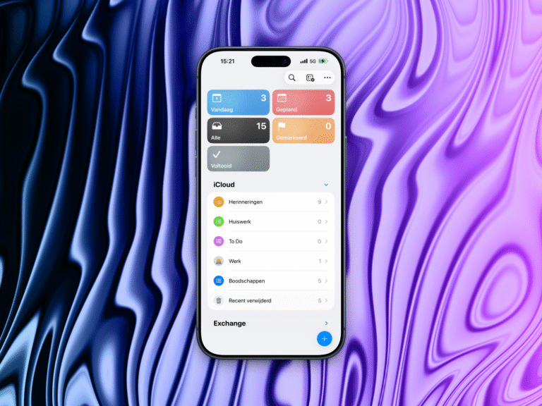 Herinneringen-app op iPhone