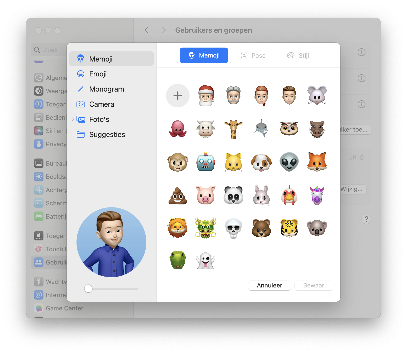 Memoji op Mac loginscherm instellen