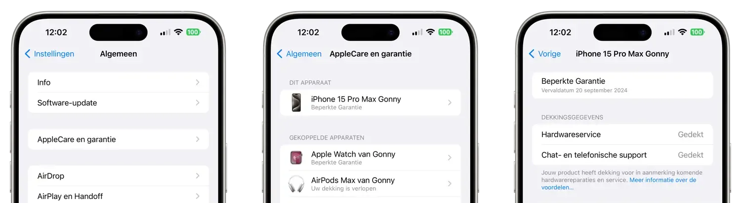 iPhone-garantie controleren