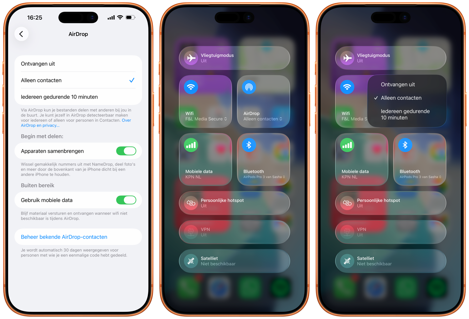 AirDrop op alleen contacten