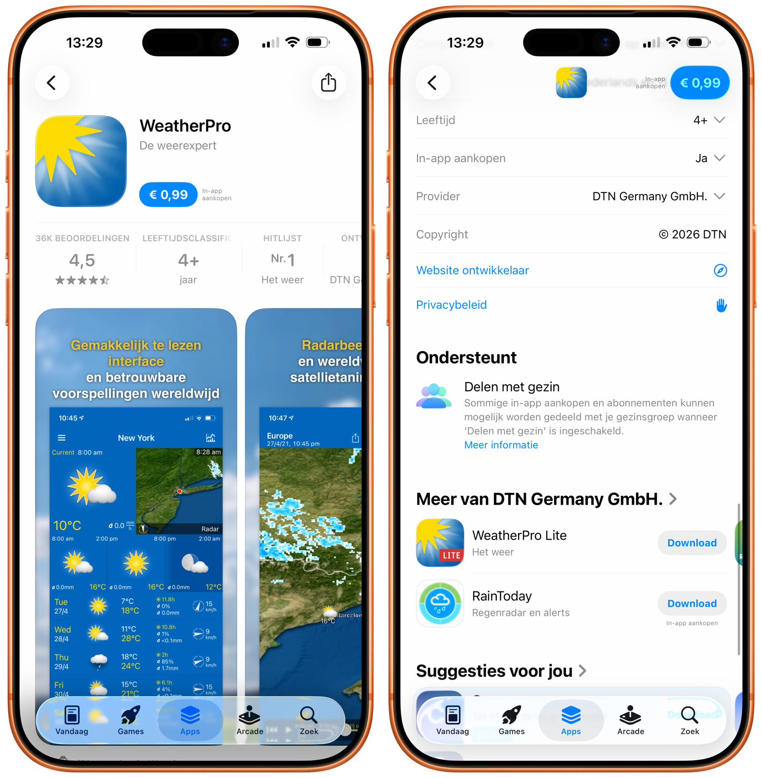 Delen met Gezin app
