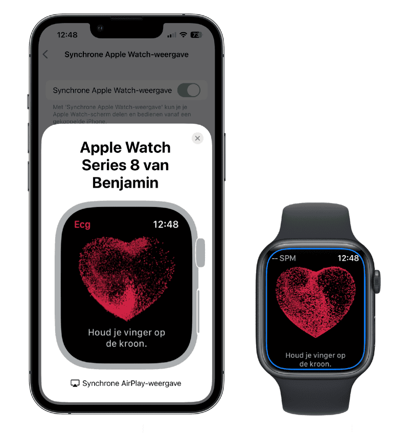 Apple Watch bedienen vanaf de iPhone en ECG maken