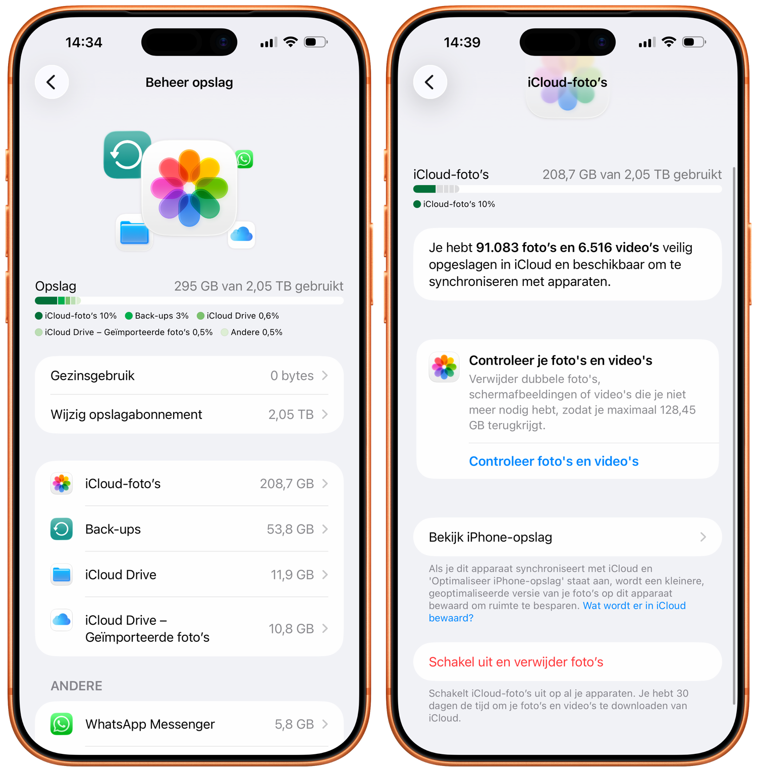 iCloud foto's uitschakelen iPhone