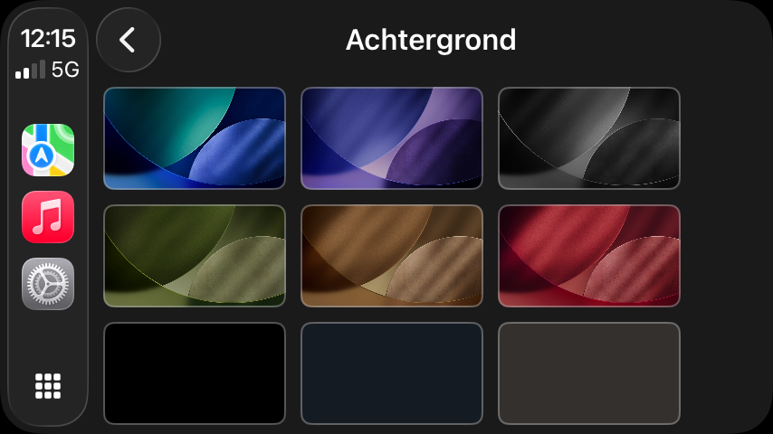 Achtergrond kiezen CarPlay