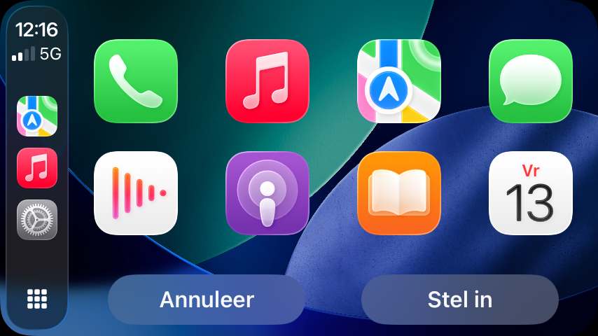 Preview CarPlay achtergrond instellen
