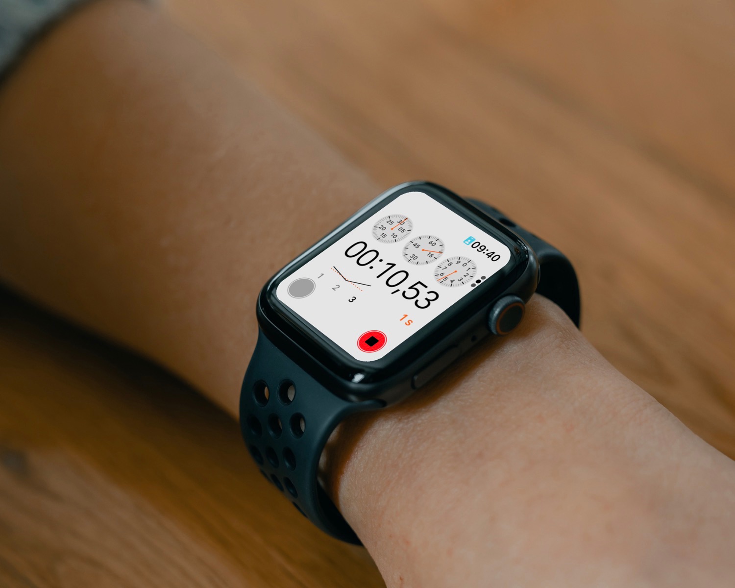 Stopwatch op Apple Watch met watchOS 10