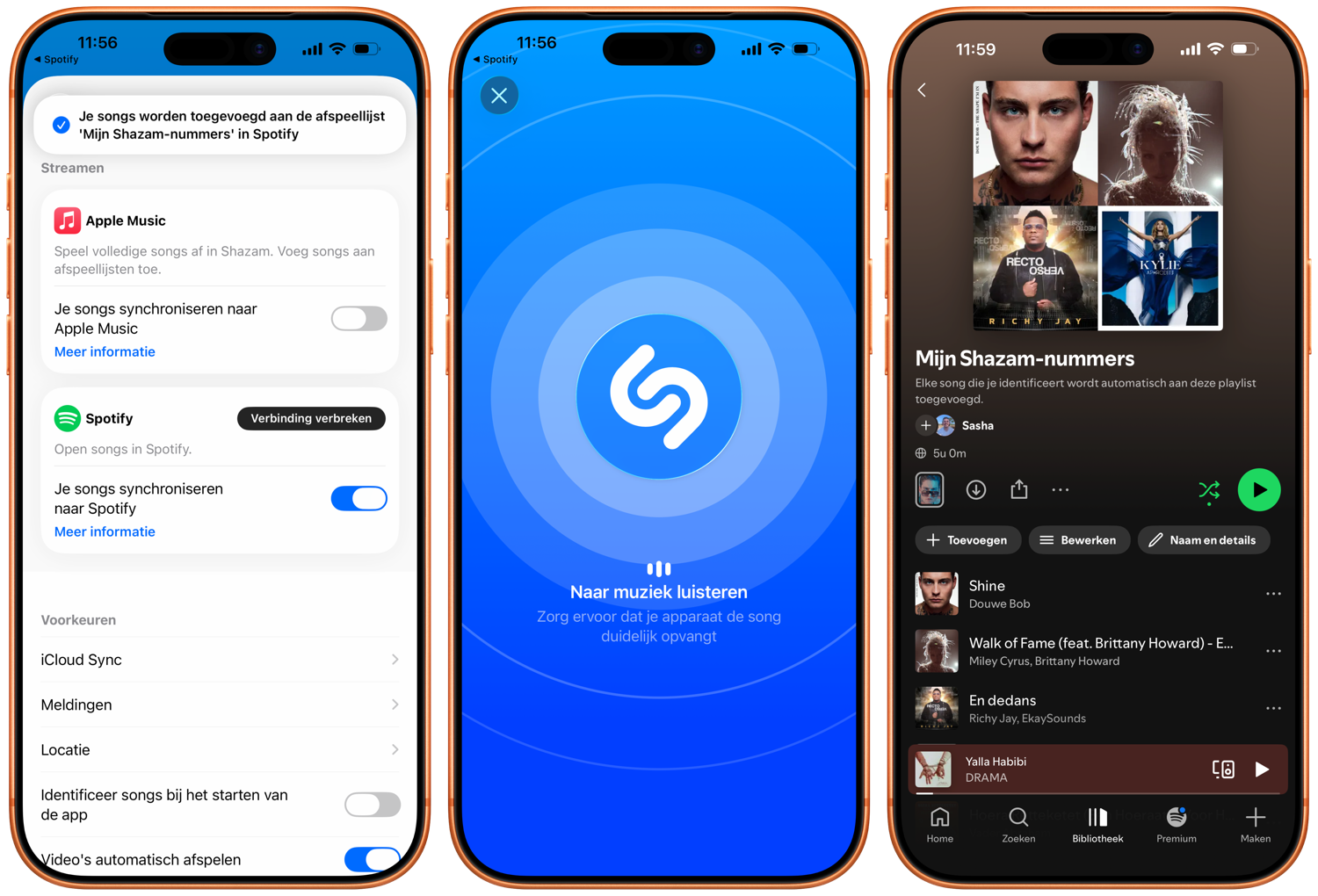 Shazam-playlist Spotify