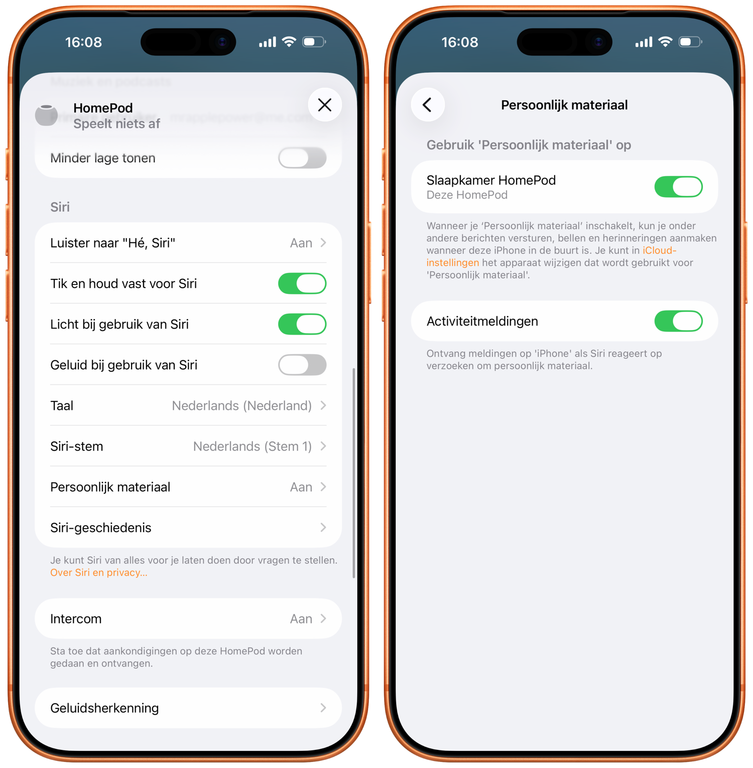 Persoonlijk materiaal HomePod