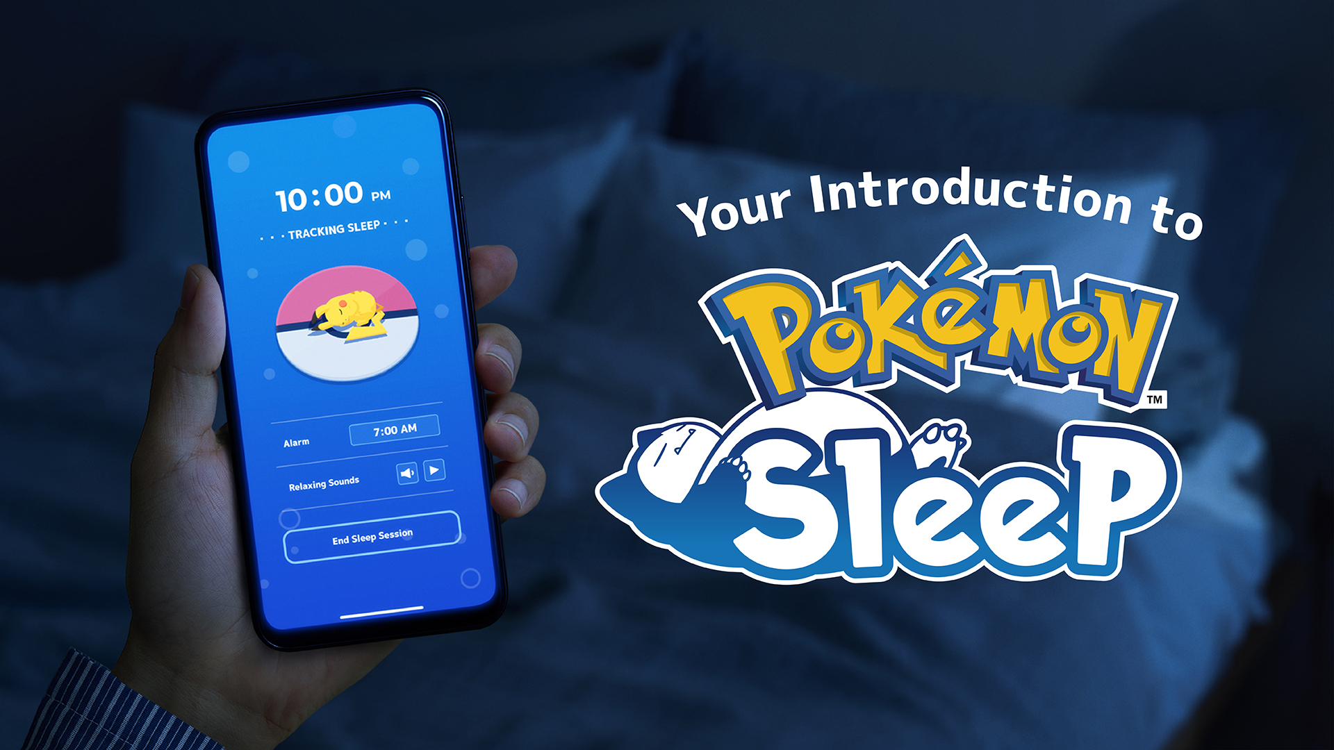 Pokémon Sleep app op smartphone en logo