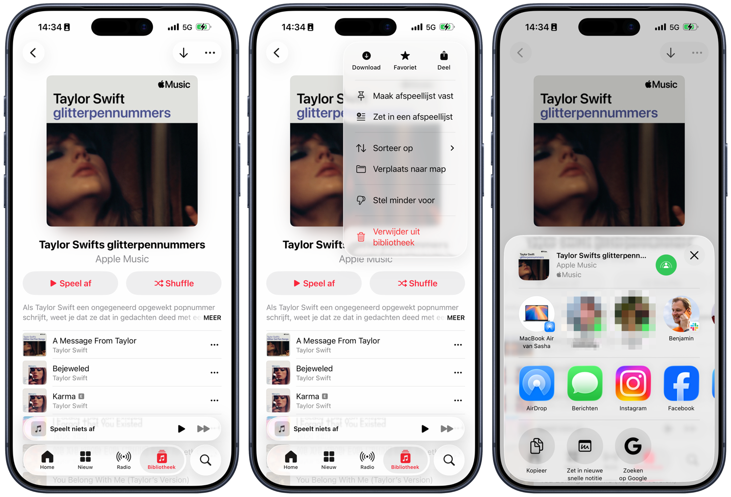 Apple Music muziek delen
