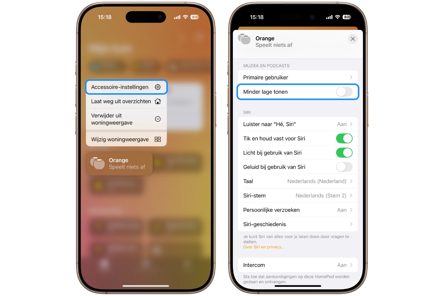 HomePod lage tonen verminderen